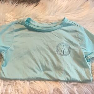 Blue Short Sleeve Tee with Crew Neck